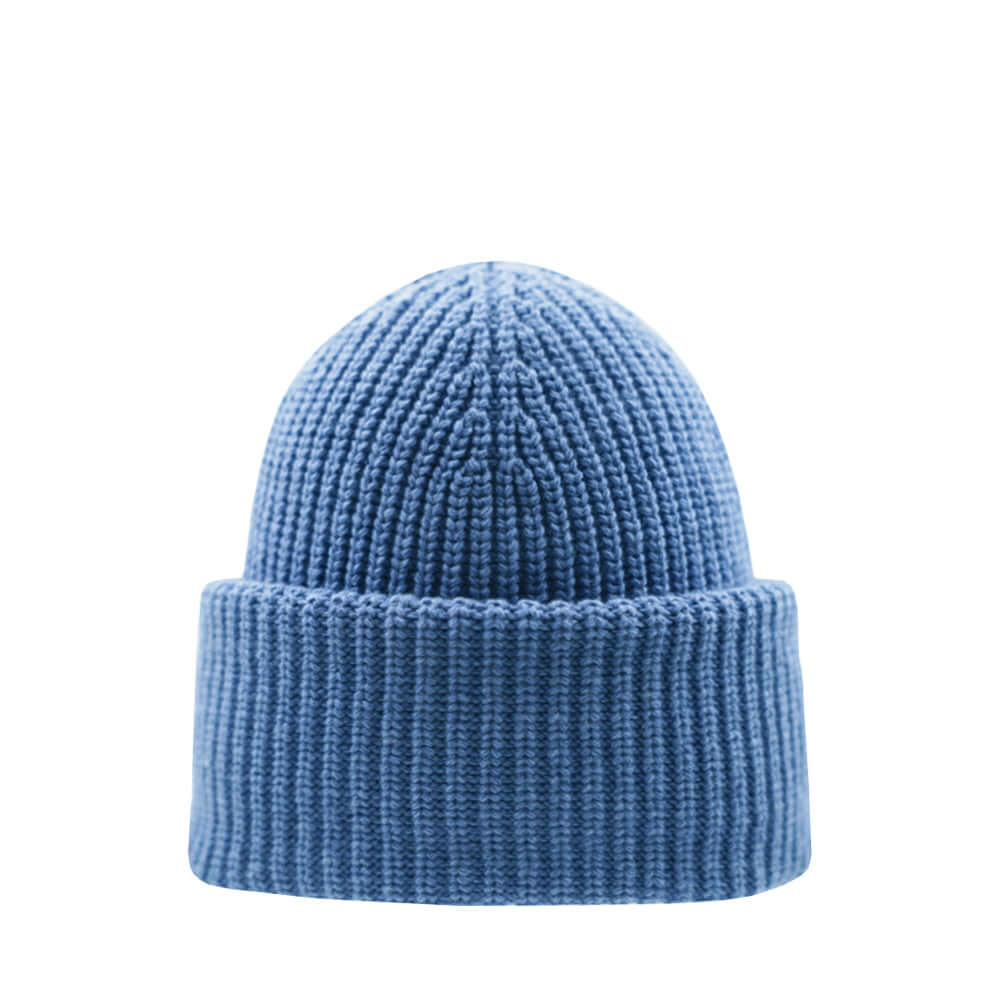 Beanie SuperYellow Aida Chunky Merino Wool Beanie For Extreme Cold Cornflower Blue