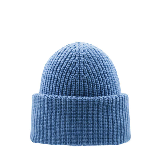 Beanie SuperYellow Aida Chunky Merino Wool Beanie For Extreme Cold Cornflower Blue