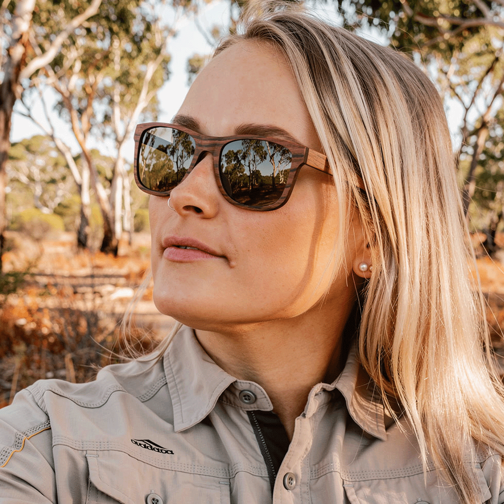 Sunglasses - Retro Wooden Sunglasses