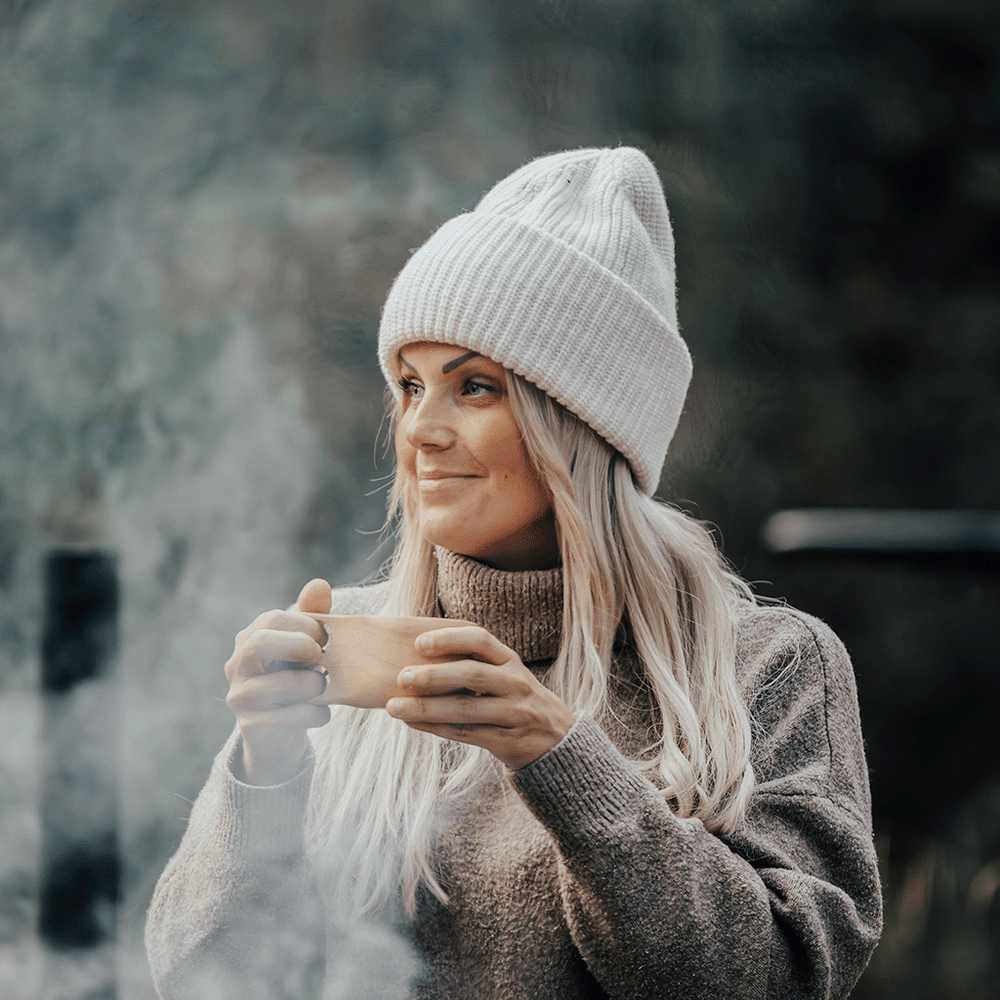 Aida Merino wool beanie extra thick vanilla