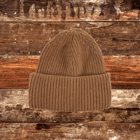 Beanie SuperYellow Aida Chunky Merino Wool Beanie For Extreme Cold Toffee