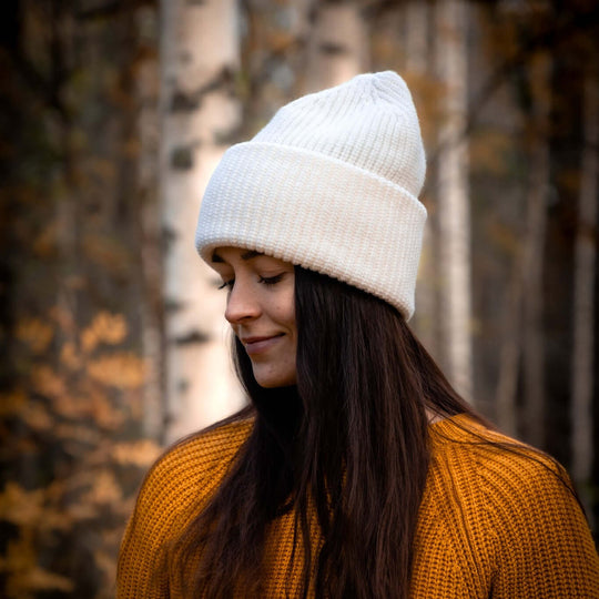 Beanie SuperYellow Aida Chunky Merino Wool Beanie For Extreme Cold