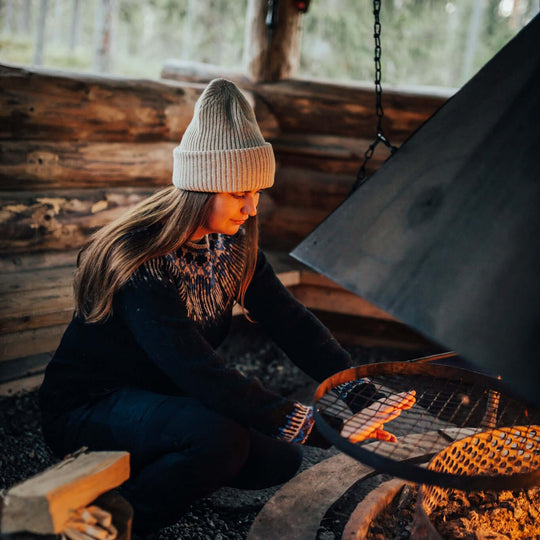 Beanie SuperYellow Aida Chunky Merino Wool Beanie For Extreme Cold