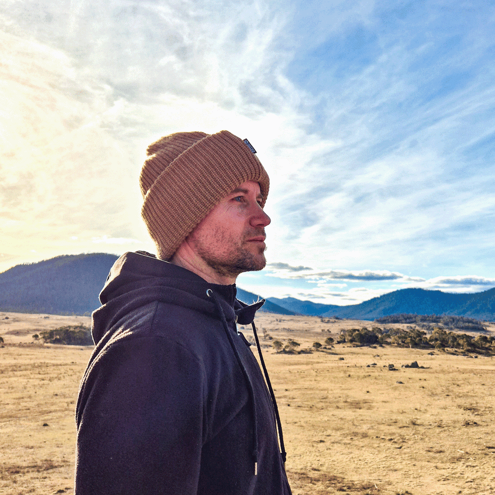 Beanie SuperYellow Aida Chunky Merino Wool Beanie For Extreme Cold Toffee