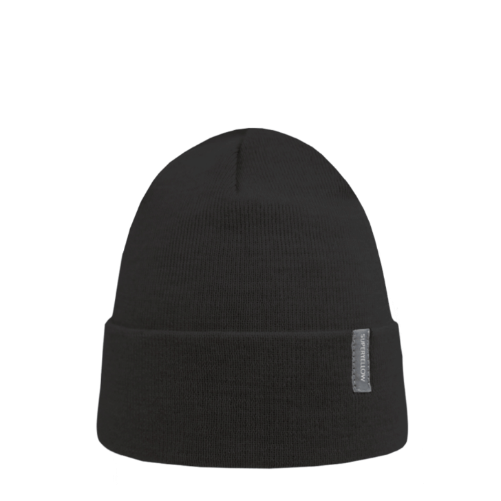 Beanie SuperYellow Amalia Lightweight Merino Wool Beanie Black