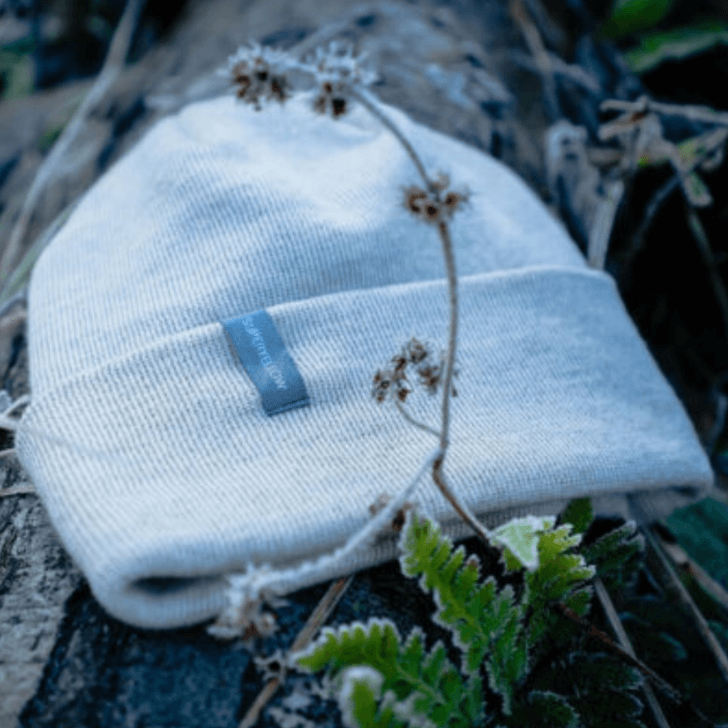 Beanie SuperYellow Amalia Lightweight Merino Wool Beanie Icy Grey