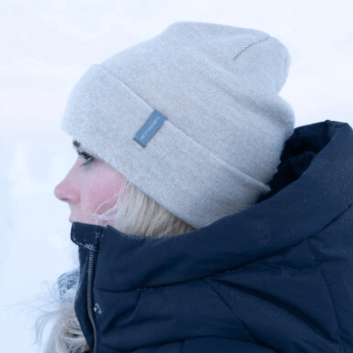 Beanie SuperYellow Amalia Lightweight Merino Wool Beanie Icy Grey