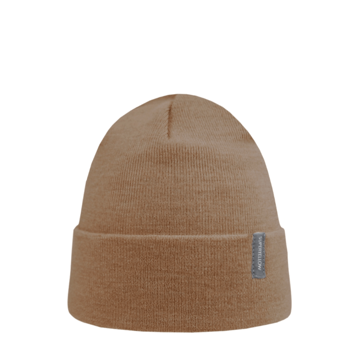 Beanie SuperYellow Amalia Lightweight Merino Wool Beanie Toffee 