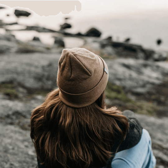 Beanie SuperYellow Amalia Lightweight Merino Wool Beanie Toffee