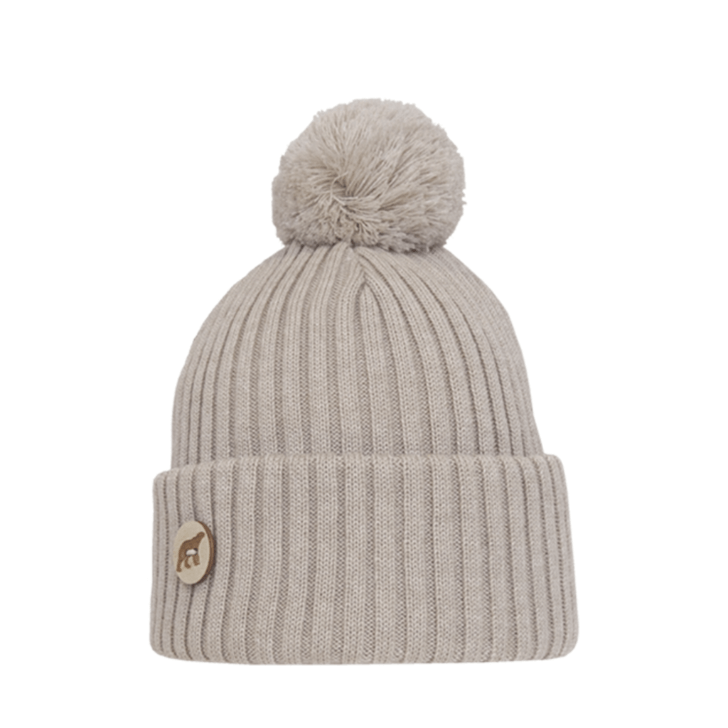 Beanie SuperYellow Arctos Merino Wool Pompom Beanie Vanilla