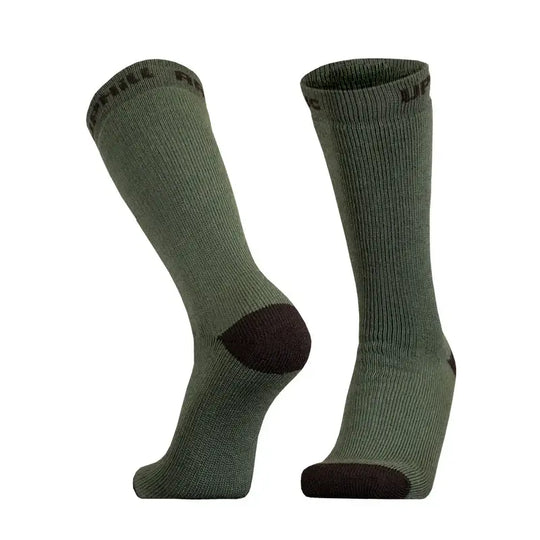 Work Socks UphillSport Arctic Extra Thick Merino Wool Work Socks for Freezing Conditions Front Green