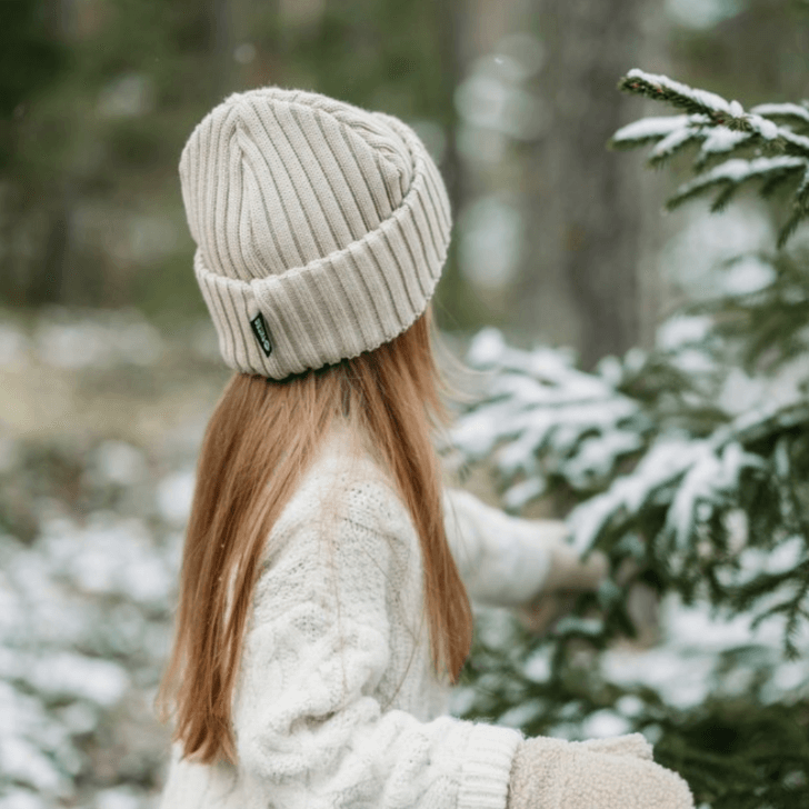 Child's Beanie SuperYellow Bjorn Junior Merino Wool Kids Beanie Vanilla