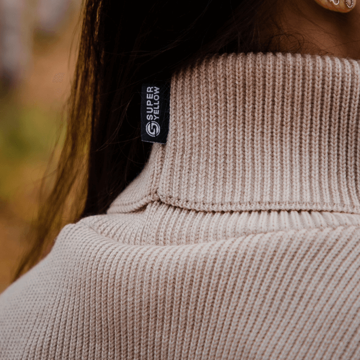 Neck Warmer SuperYellow Breeze Merino Wool Neck Warmer Vanilla