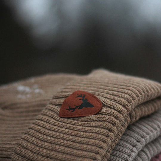 Pompom Beanie SuperYellow Caribou Merino Wool Pompom Beanie