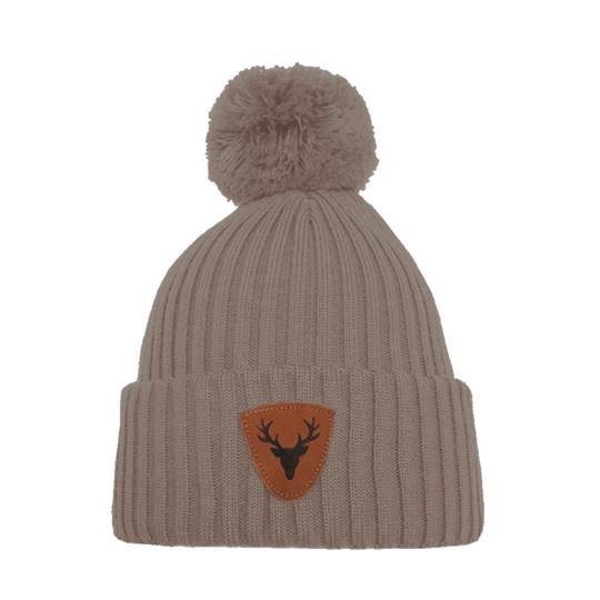 Pompom Beanie SuperYellow Caribou Merino Wool Pompom Beanie Beige