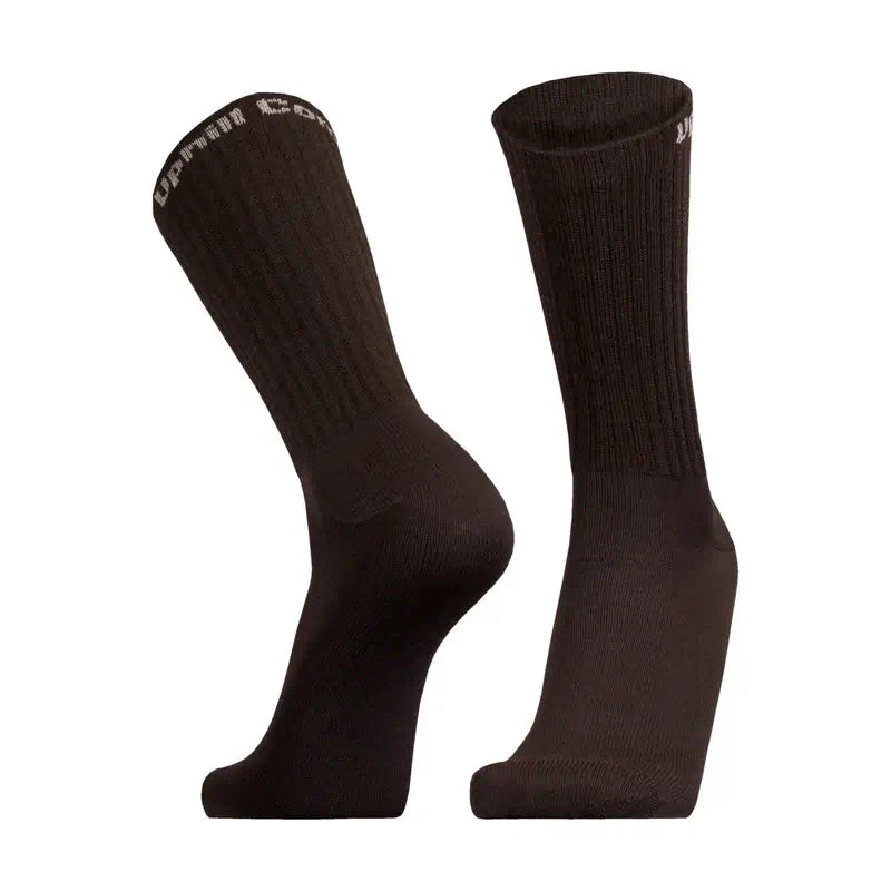 Work Socks UphillSport Combat Heavy Duty Merino Wool Work Socks Front Black
