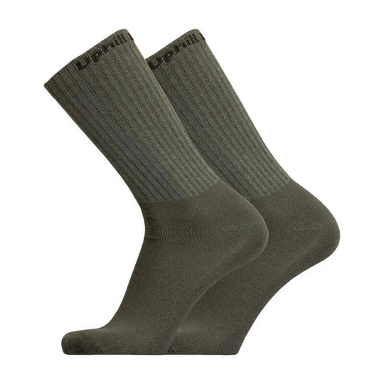Work Socks UphillSport Combat Heavy Duty Merino Wool Work Socks Side Green