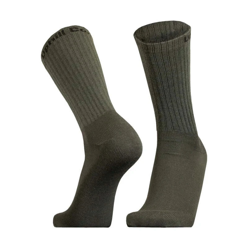 Work Socks UphillSport Combat Heavy Duty Merino Wool Work Socks Front Green