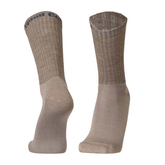 Work Socks UphillSport Combat Heavy Duty Merino Wool Work Socks Front Khaki
