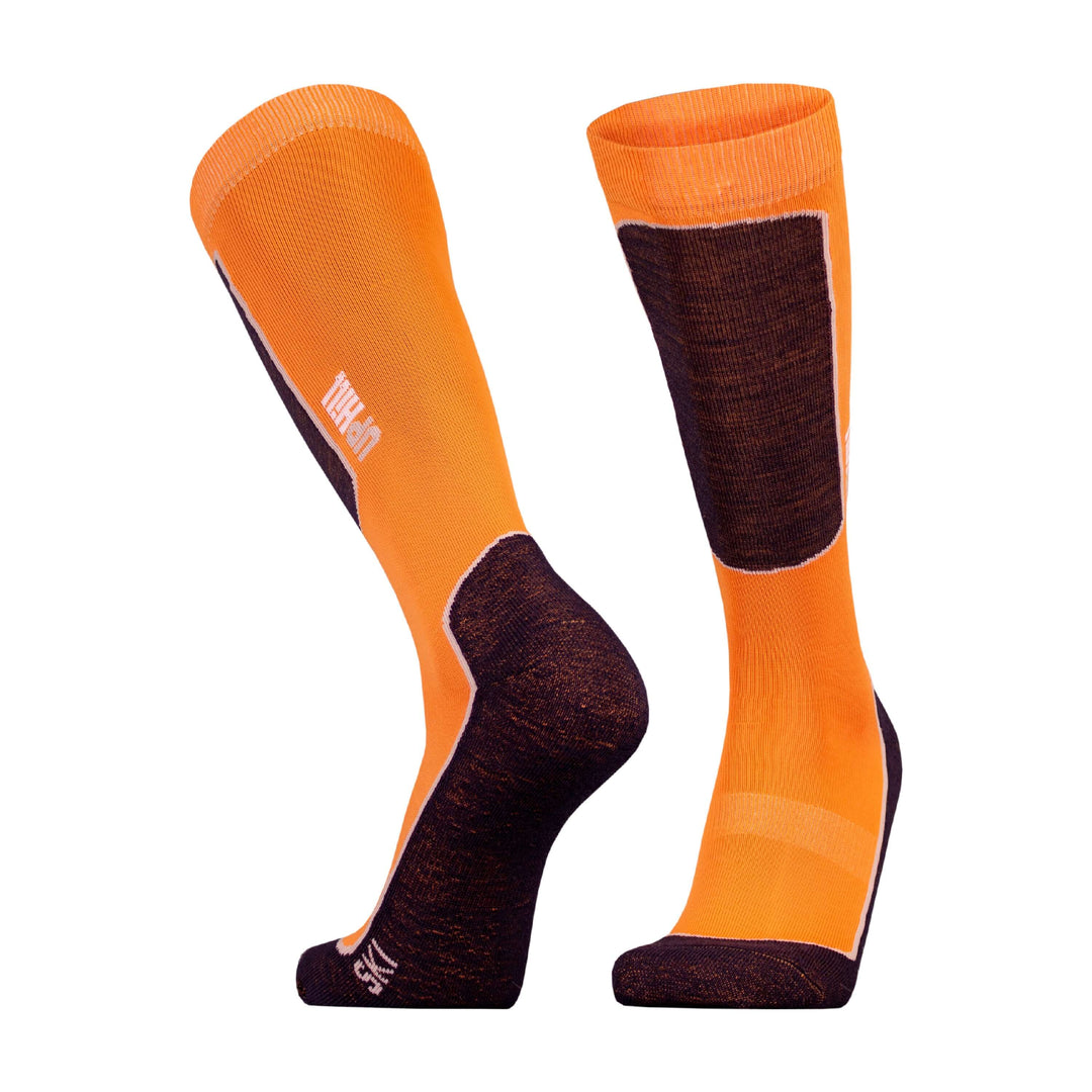 Ski Socks UphillSport Halla Technical Merino Wool Ski Socks for Snow Orange
