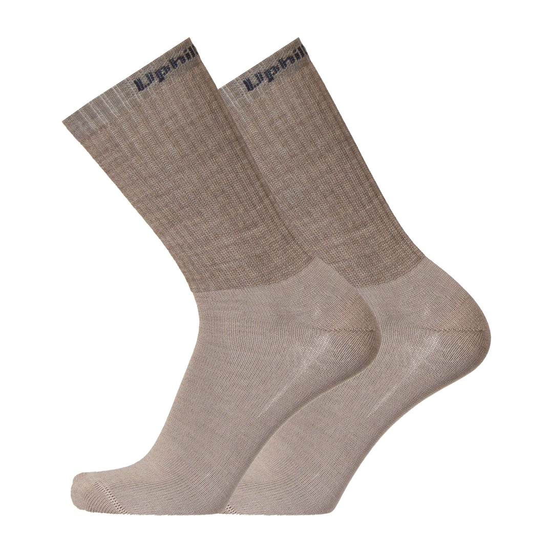 Work Socks UphillSport Combat Heavy Duty Merino Wool Work Socks Side Khaki