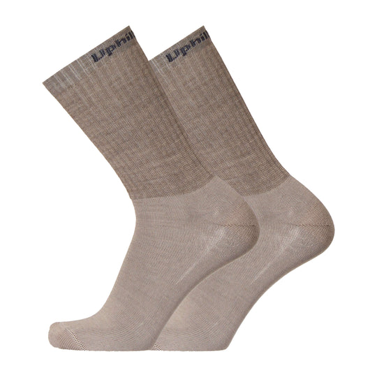 Work Socks UphillSport Combat Heavy Duty Merino Wool Work Socks Side Khaki
