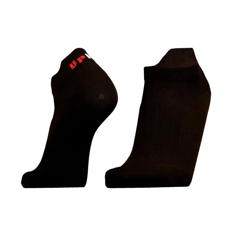 Running Socks UphillSport Front Low Merino Wool With Blister Prevention Running Socks Front Black
