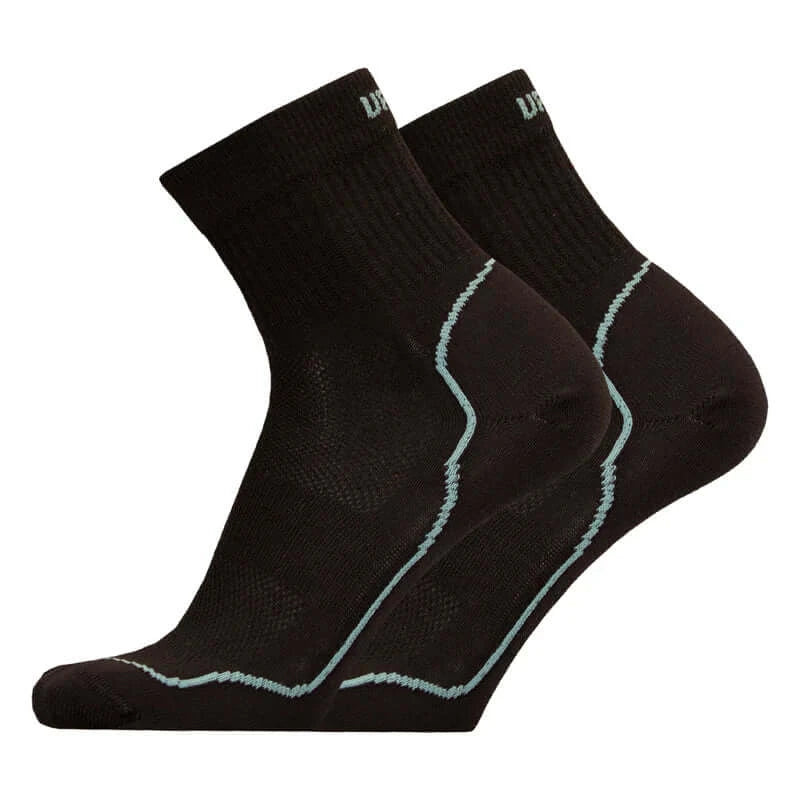 Running Socks UphillSport Frost Trail Merino Wool Running Socks for Cold Weather Side Black Light Grey