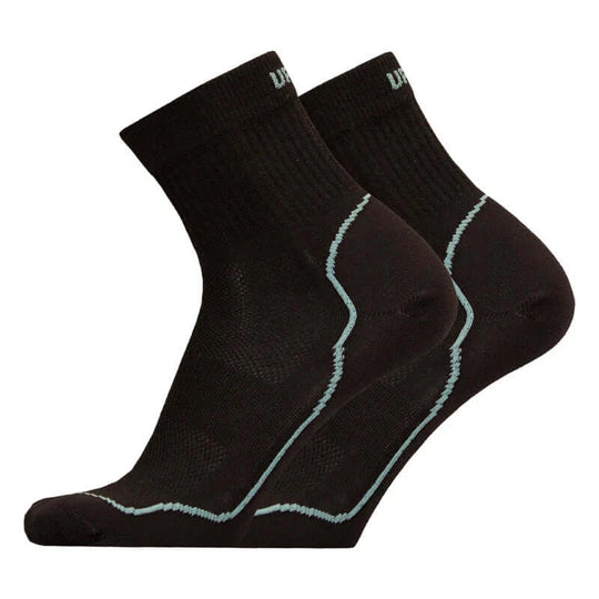 Running Socks UphillSport Frost Trail Merino Wool Running Socks for Cold Weather Side Black Light Grey