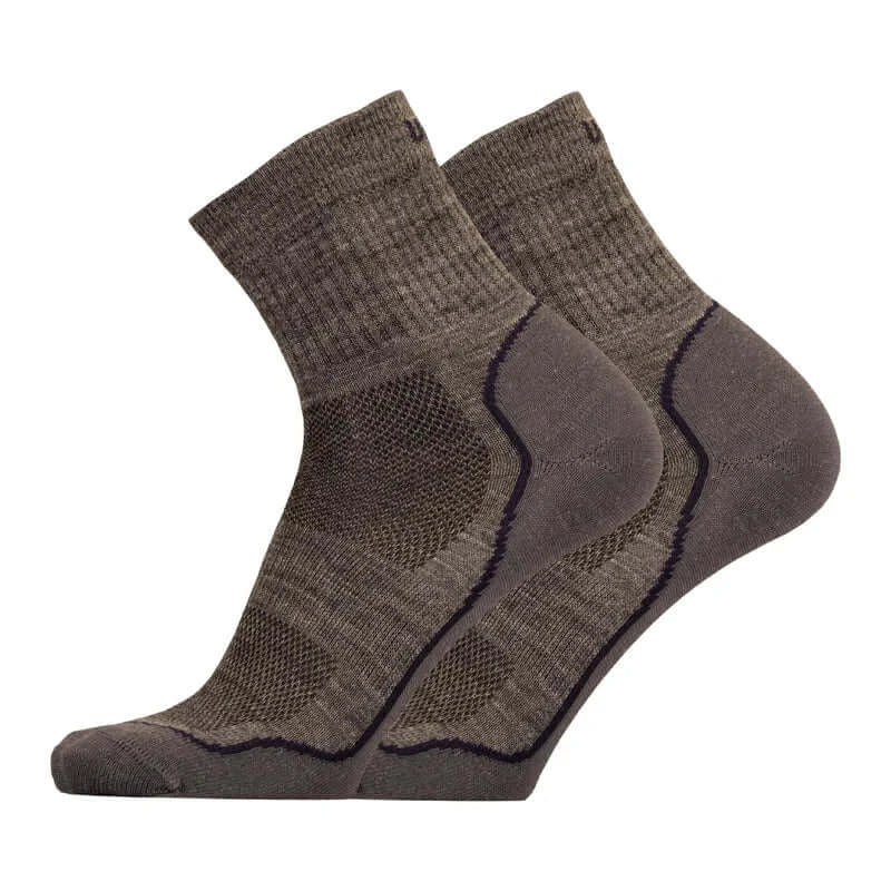 Running Socks UphillSport Frost Trail Merino Wool Running Socks for Cold Weather Side Grey Black