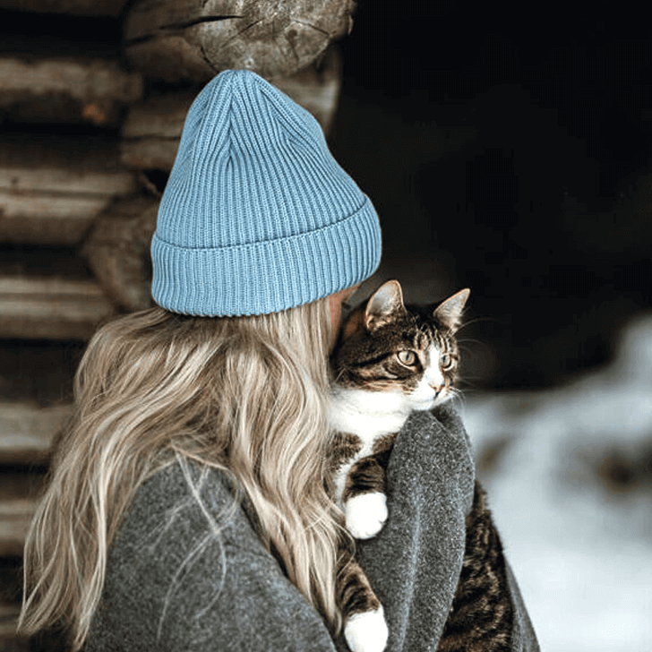 Beanie SuperYellow Hannah Merino Wool Beanie Light Blue