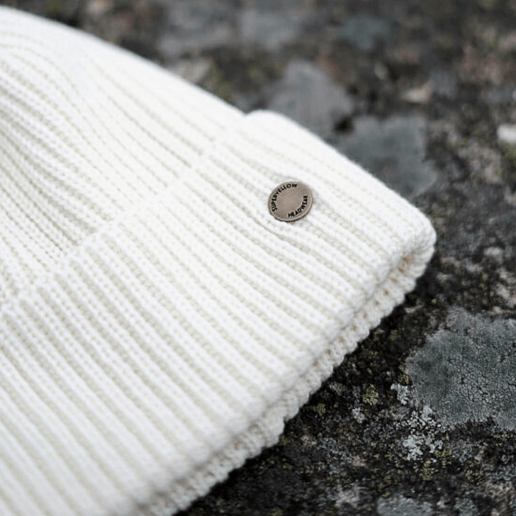 Beanie SuperYellow Hannah Merino Wool Beanie Off white