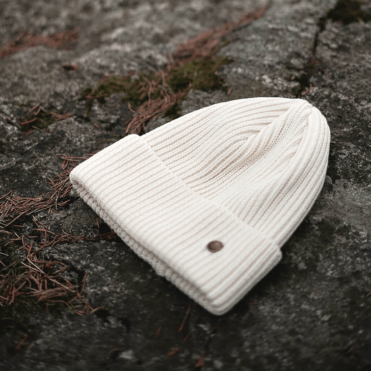 Beanie SuperYellow Hannah Merino Wool Beanie Off white