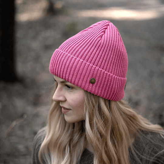 Beanie SuperYellow Hannah Merino Wool Beanie Pink