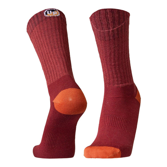 Work Socks UphillSport Posio 3-Layer Merino Wool Work Socks Front Maroon