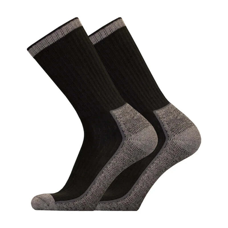 Hiking Socks UphillSport Honka Merino Wool Hiking Socks with Flextech Side Black