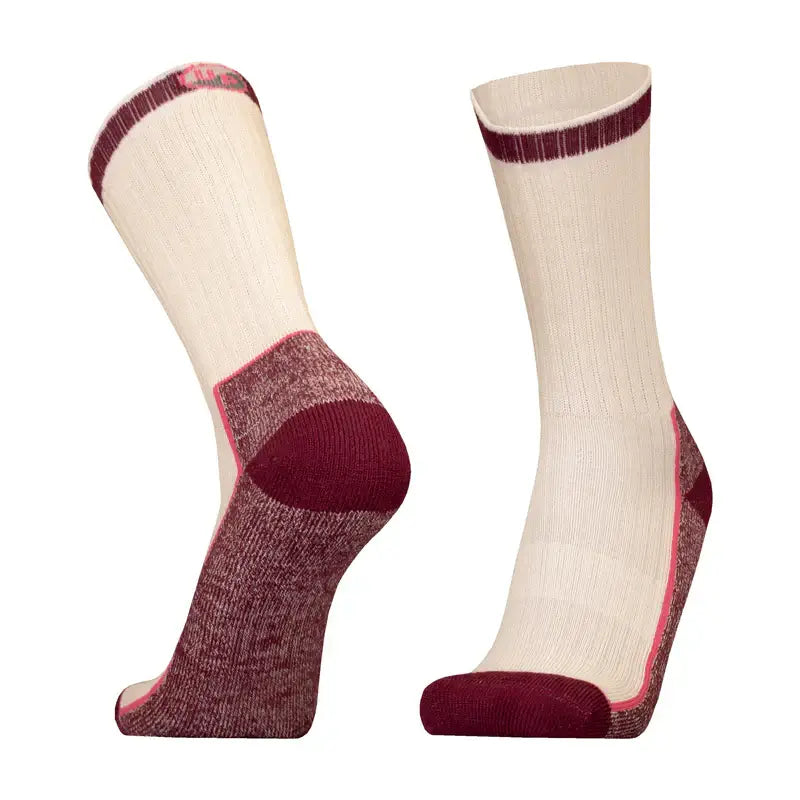 Hiking Socks UphillSport Honka Merino Wool Hiking Socks with Flextech Front Off White