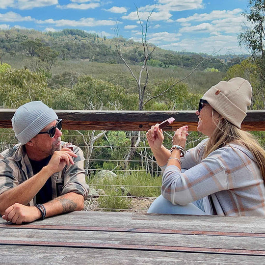 Merino wool fisherman beanie light grey