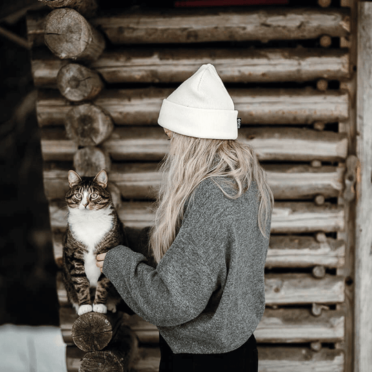 Lightweight Beanie SuperYellow Inari Lightweight Merino Wool Beanie Off White