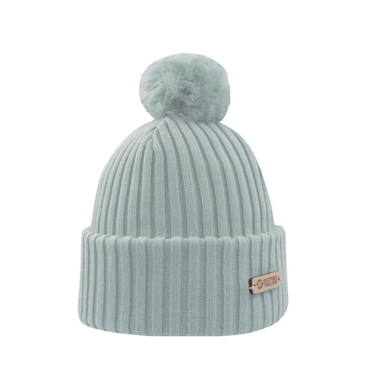 Pompom Beanie SuperYellow Kide Merino Wool Pompom Beanie Pastel mint