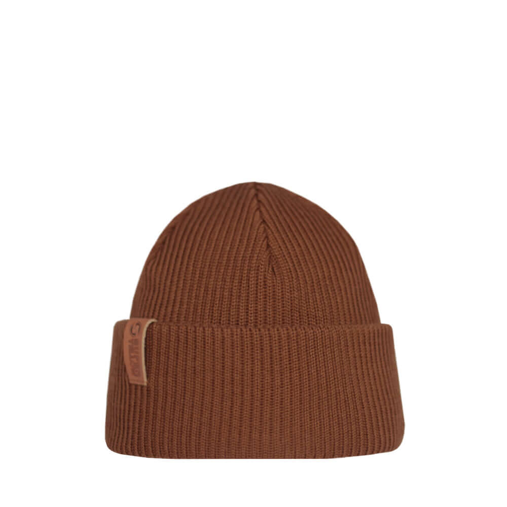 Beanie SuperYellow Kempe Classic Warm Merino Wool Beanie Brown