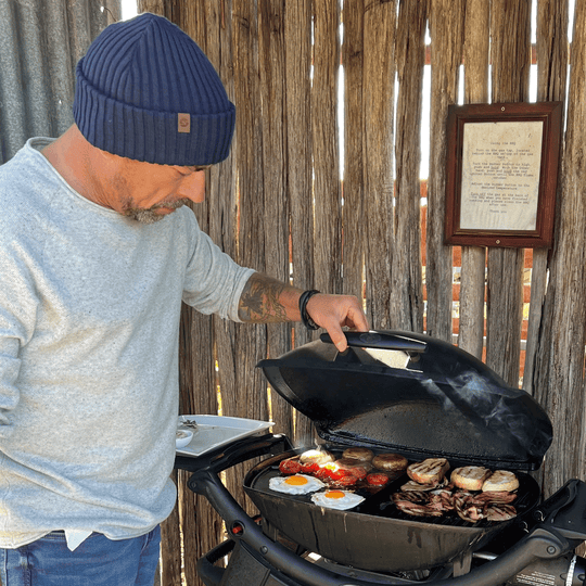 Beanie SuperYellow Kempe Classic Warm Merino Wool Beanie Dark Blue
