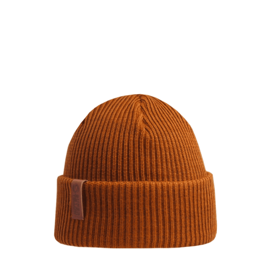 Beanie SuperYellow Kempe Classic Warm Merino Wool Beanie Cognac