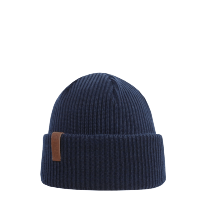 Beanie SuperYellow Kempe Classic Warm Merino Wool Beanie Dark Blue