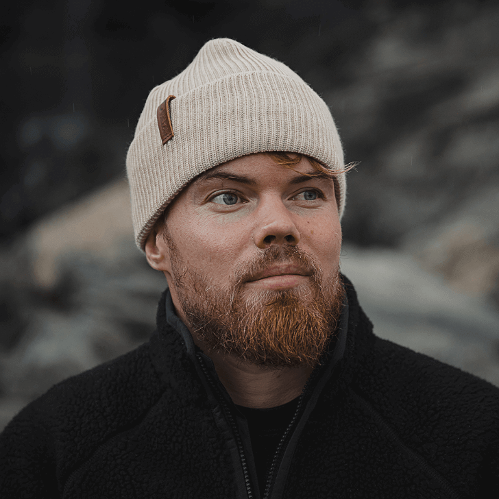 Beanie SuperYellow Kempe Classic Warm Merino Wool Beanie Vanilla