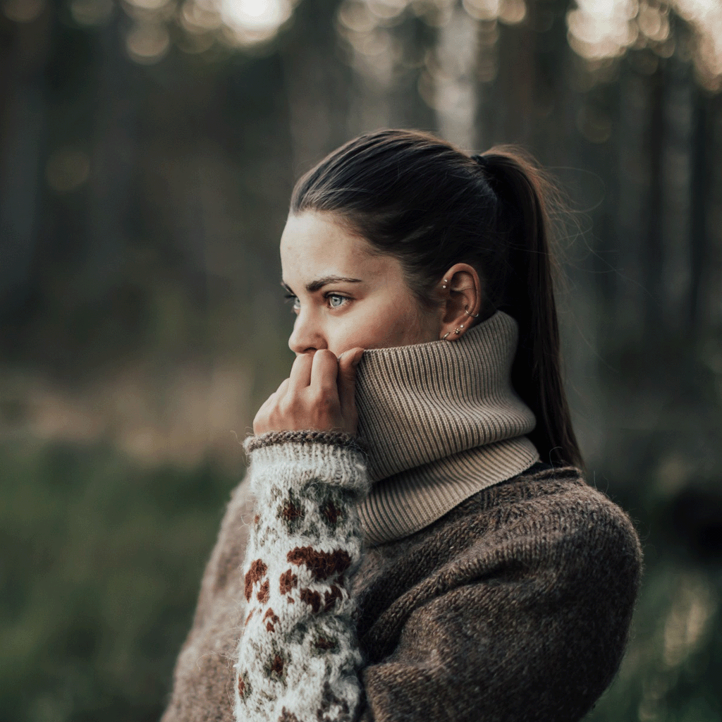 Lumi merino wool tube scarf vanilla