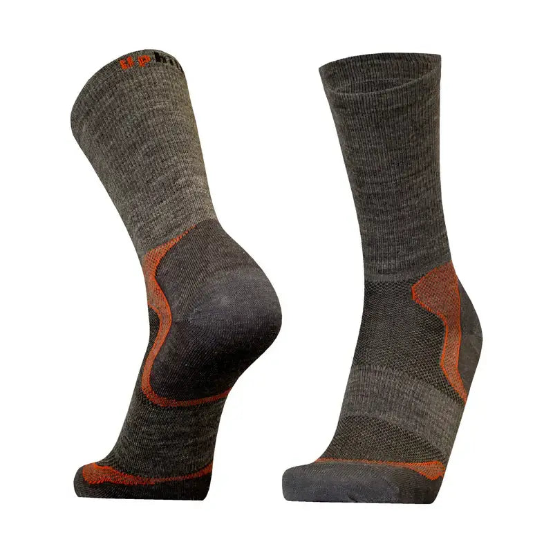 Hiking Socks UphillSport Malla Merino Wool Liner Hiking Socks Front Grey