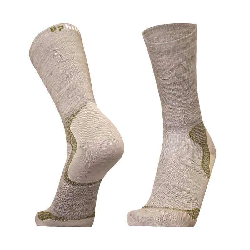 Hiking Socks UphillSport Malla Merino Wool Liner Hiking Socks Side Light Grey