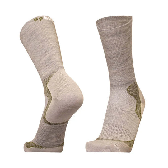 Hiking Socks UphillSport Malla Merino Wool Liner Hiking Socks Side Light Grey