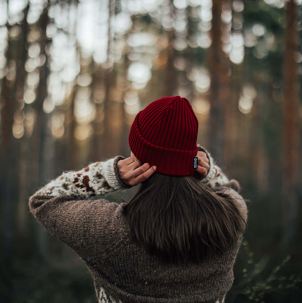Beanie SuperYellow Natur Recycled Merino Wool Beanie 